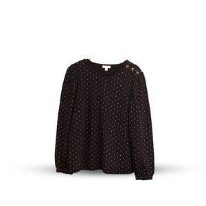 Women’s size extra large, charter club, black polkadot, long sleeve